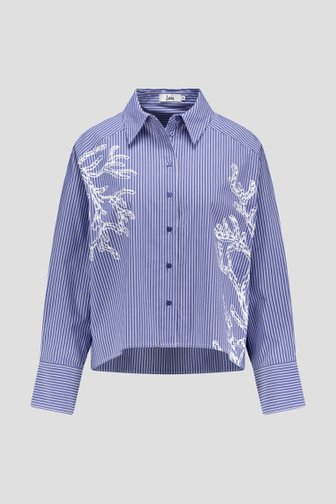 Le devant de Blouse à rayures bleu clair de Louise pour Femmes