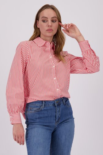 Le devant de Blouse à rayures rouges et blanches de More & More pour Femmes