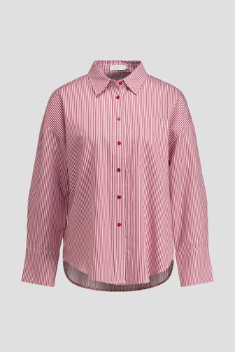 Le devant de Blouse avec motif rayé rouge de Liberty Island pour Femmes