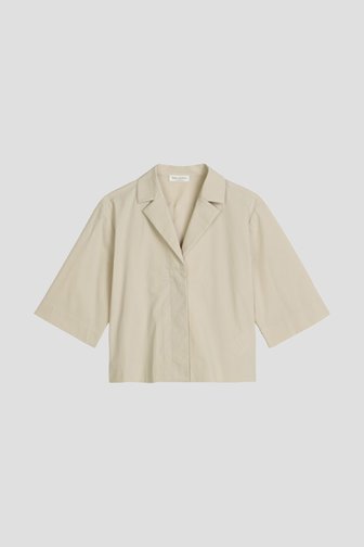 Le devant de Blouse beige à manches courtes de Marc O'Polo pour Femmes