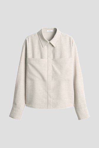 Le devant de Blouse beige chinée de Opus pour Femmes