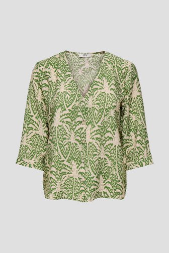 Blouse beige clair à imprimé vert de JDY pour Femmes