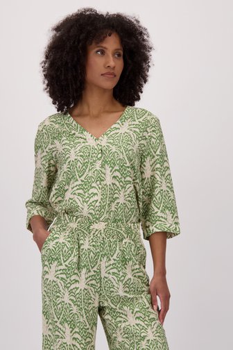 Blouse beige clair à imprimé vert de JDY pour Femmes