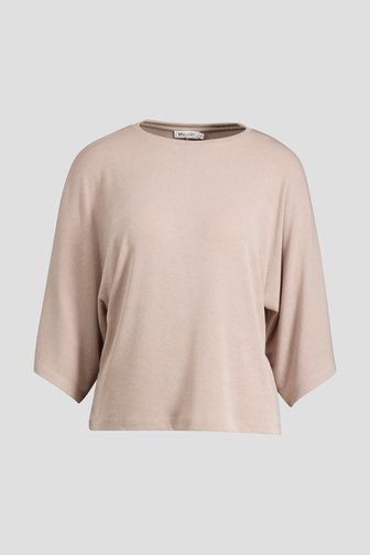 Le devant de Blouse beige clair à manches larges de D'Auvry pour Femmes