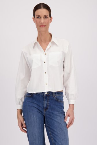 Blouse blanche à coupe plus courte de More & More pour Femmes