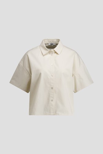 Le devant de Blouse blanche à manches courtes de Louise pour Femmes