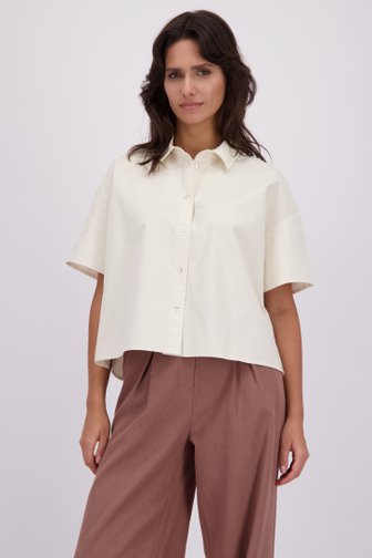 Le devant de Blouse blanche à manches courtes de Louise pour Femmes