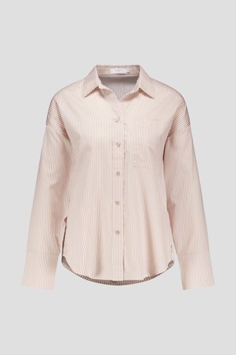 blouse blanche à rayures beiges de Liberty Island pour Femmes