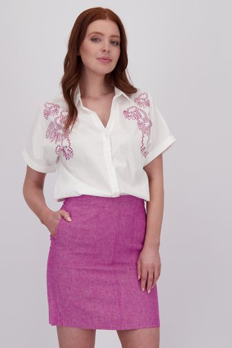 Blouse blanche avec broderie de Libelle pour Femmes