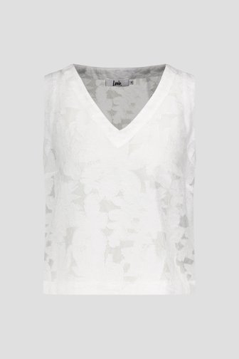 Blouse blanche sans manches de Louise pour Femmes
