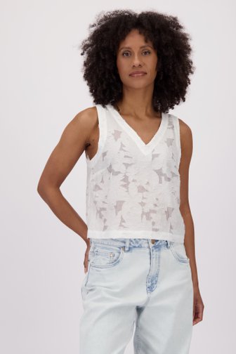 Blouse blanche sans manches de Louise pour Femmes