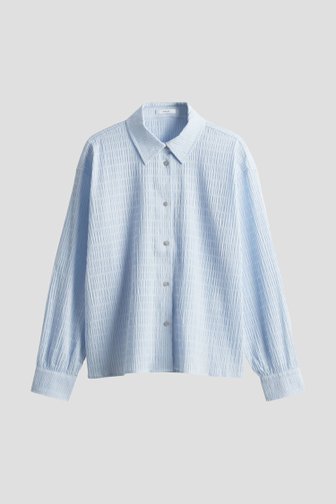 Blouse bleu clair à motif rayé blanc de Opus pour Femmes
