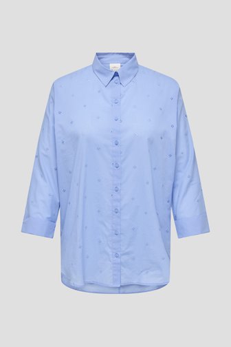 Blouse bleu clair avec broderie anglaise de Only Carmakoma pour Femmes