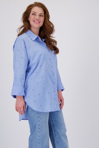 Blouse bleu clair avec broderie anglaise de Only Carmakoma pour Femmes