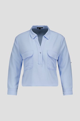 Blouse bleu clair avec poches de poitrine de More & More pour Femmes