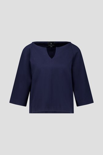 Le devant de Blouse bleu foncé à manches trois-quarts de AC by Annelien Coorevits pour Femmes