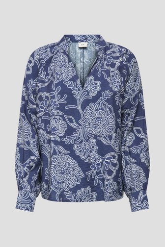 Le devant de Blouse bleue à imprimé floral de JDY pour Femmes