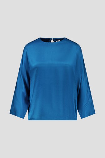 Le devant de Blouse bleue à l’aspect satiné  de D'Auvry pour Femmes