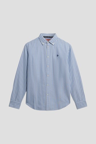 Photo produit 1 de Blouse bleue à rayures blanches de Superdry pour Femmes