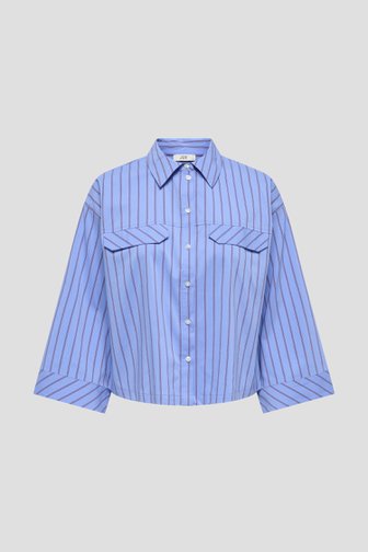 Photo produit 1 de Blouse bleue à rayures bordeaux de JDY pour Femmes