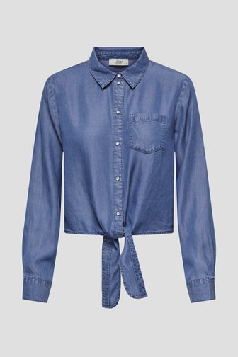 Blouse bleue effet jean avec détail noué de JDY pour Femmes