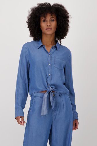 Blouse bleue effet jean avec détail noué de JDY pour Femmes