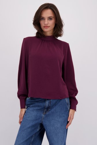 Le devant de Blouse bordeaux à col montant de JDY pour Femmes