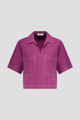 Blouse bordeaux à manches courtes de Louise pour Femmes