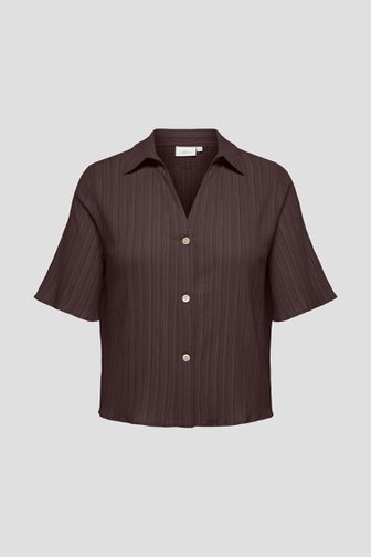 Photo produit 1 de Blouse brun rouge à manches courtes de ONLY Carmakoma pour Femmes