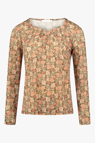 Blouse brune à imprimé floral  de Diane Laury pour Femmes