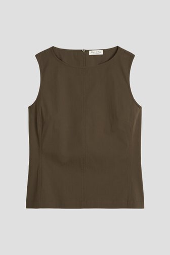 Le devant de Blouse brune sans manches de Marc O'Polo pour Femmes