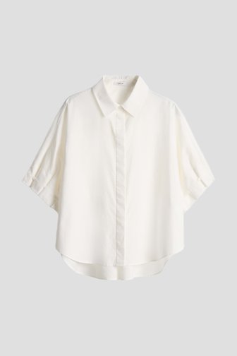 Le devant de Blouse écru à manches courtes de Opus pour Femmes
