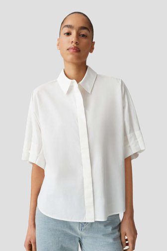 Le devant de Blouse écru à manches courtes de Opus pour Femmes