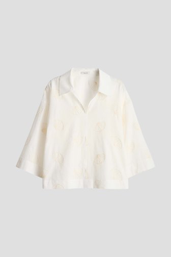 Le devant de Blouse écru avec coquillages de Opus pour Femmes