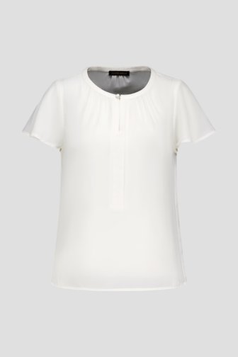 Blouse écrue à manches courtes papillon de Claude Arielle pour Femmes