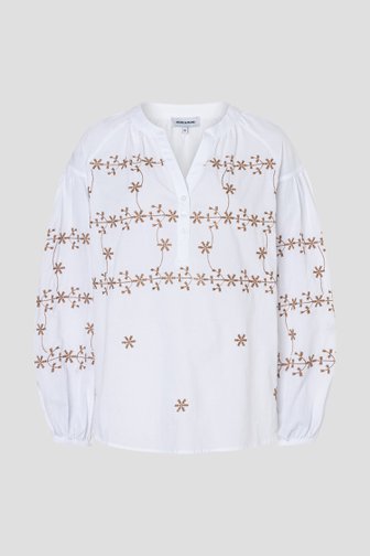 Le devant de Blouse écrue à motif floral brodé de More & More pour Femmes