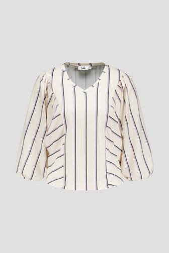 Blouse écrue à rayures et manches chauve-souris de Louise pour Femmes