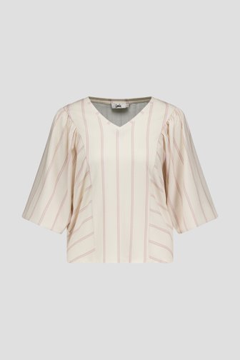 Blouse écrue avec accent rose clair de Louise pour Femmes