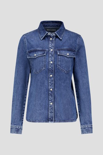 Blouse en denim bleu de Liberty Island Denim pour Femmes