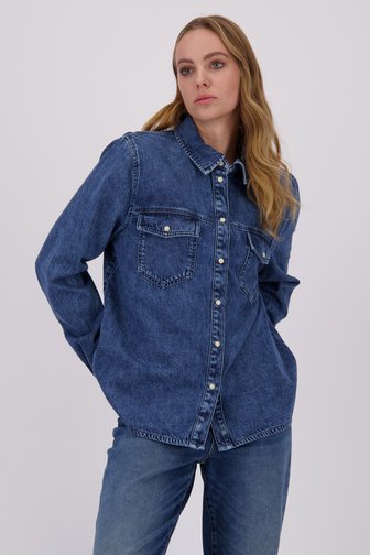 Blouse en denim bleu de Liberty Island Denim pour Femmes