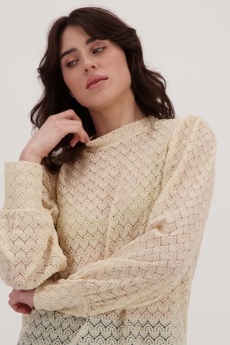 Blouse en dentelle beige	 de JDY pour Femmes