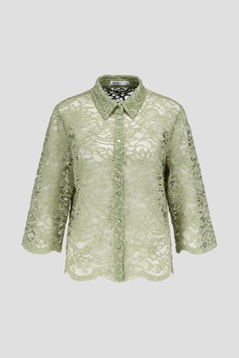 Photo produit 1 de Blouse en dentelle vert clair de D'Auvry pour Femmes