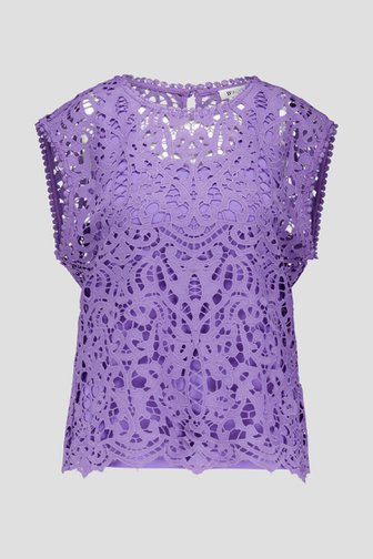Blouse en dentelle violet clair de D'Auvry pour Femmes