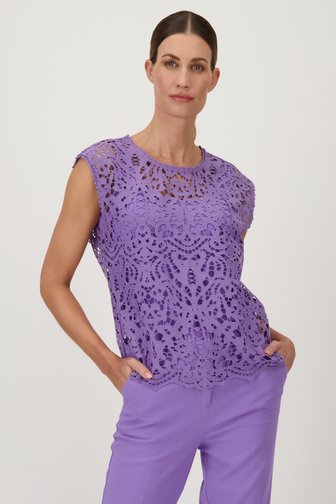 Blouse en dentelle violet clair de D'Auvry pour Femmes