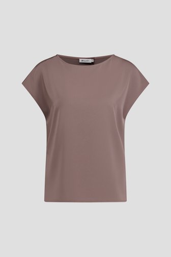 Le devant de Blouse grise effet satin de D'Auvry pour Femmes