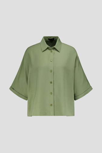 Blouse kaki à manches mi-longues de More & More pour Femmes