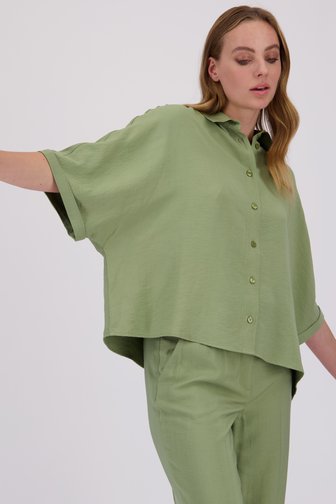 Blouse kaki à manches mi-longues de More & More pour Femmes