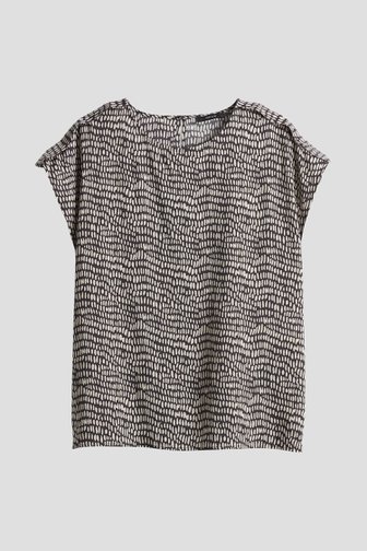 Blouse marron à imprimé beige clair de Opus pour Femmes