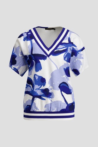 Productfoto 1 van Blouse met blauwe bloemenprint door Claude Arielle voor Dames
