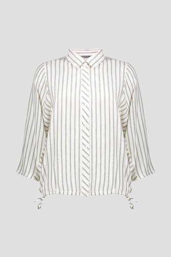 Voorkant van Blouse met glitterend groen gestreept motief door Geisha voor Dames